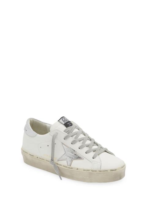 Golden Goose Golden Goose Hi Star Platform Sneaker in White/Silver at Nordstrom