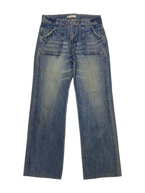 Other Designers Sassafras - 🔥GLOBAL WORK WIDE DISTRESSED DENIM JEANS