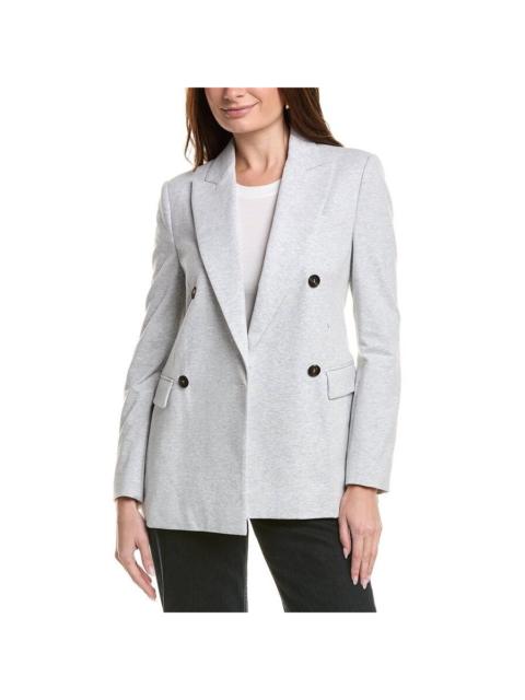 Brunello Cucinelli Brunello Cucinelli Silver Double-Breasted Blazer