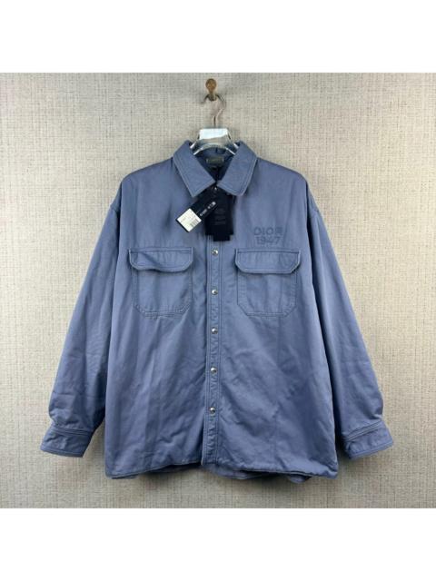 Dior DIOR SS24 Solid-Color Fleece-Lined Single-Breasted Jacket with Embroidered Letter Logo