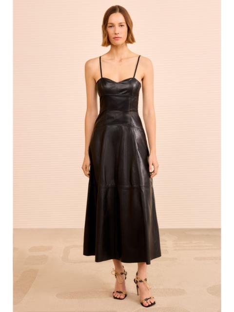 ULLA JOHNSON Adelina Midi Leather Dress