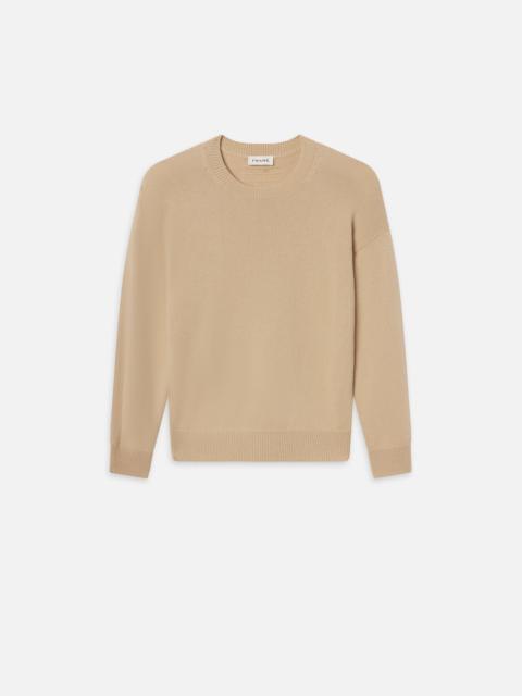 FRAME Light Weight Cashmere Crewneck in Summer Beige