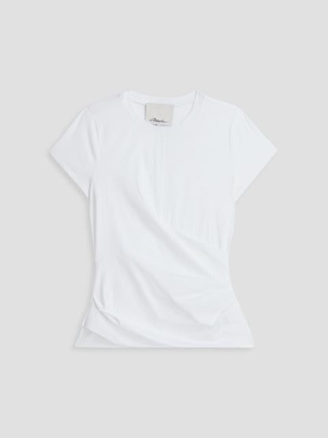 3.1 Phillip Lim Draped stretch-cotton jersey T-shirt