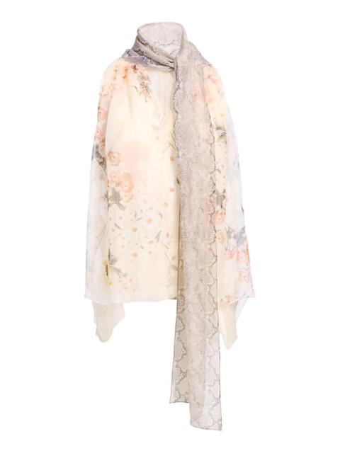 ELIE SAAB Polka Dots Print Chiffon Top multi