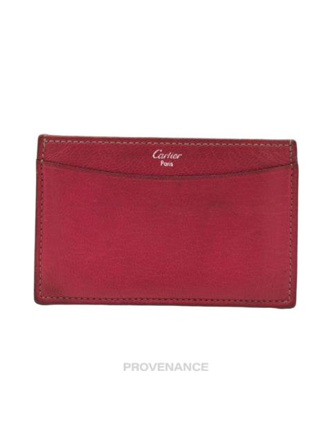 Cartier Card Holder Wallet - Raspberry Chevre Leather