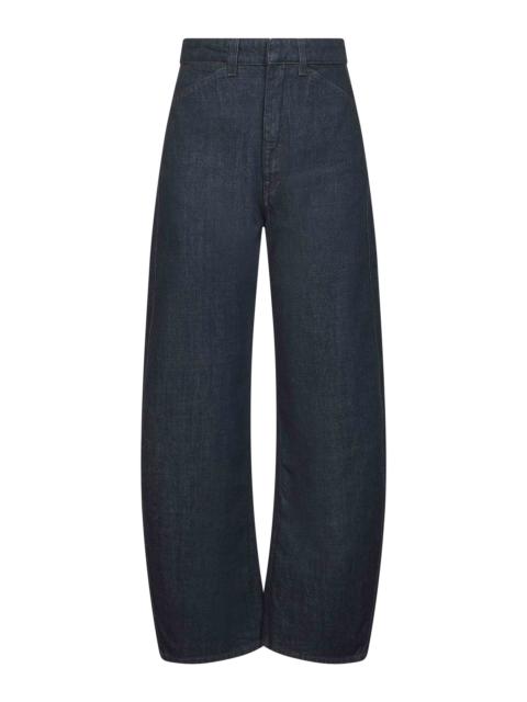 Lemaire Lemaire Women Blue Denim High Waisted Curved Jeans