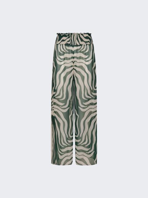 Johanna Ortiz Eternity Pant Green And Ecru
