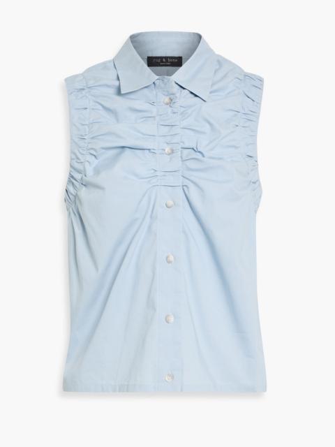 rag & bone Georgina ruched cotton shirt