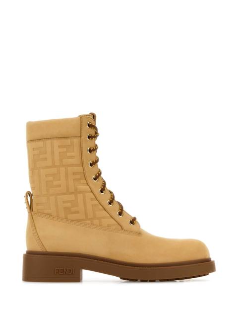 FENDI Fendi Women Beige Nubuck Fendi Fili Ankle Boots
