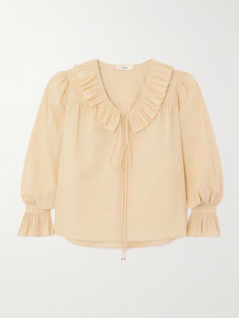 Chloé Ruffled Cotton-voile Blouse