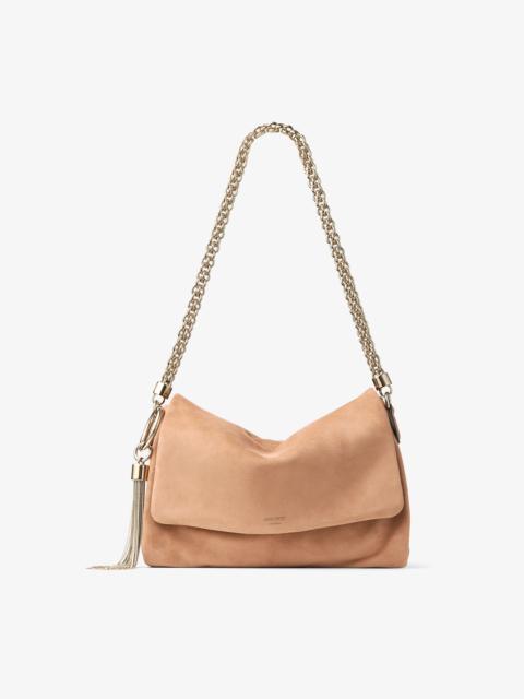 JIMMY CHOO Callie Flap
Toffee Suede Shoulder Bag