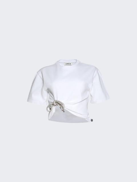 AREA Crystal Knot Tee White