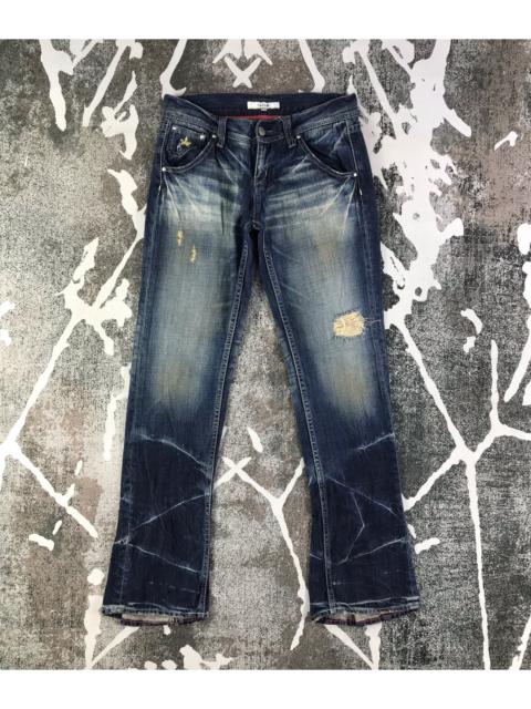 Other Designers Japanese Brand - Japanese Brand Varosh Jeans Distress Flare Denim KJ1739