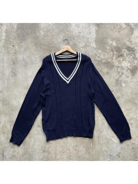Other Designers Japanese Brand - Vintage Fuji Yacht Dark Blue V-neck Knitwear Sweater Jumper