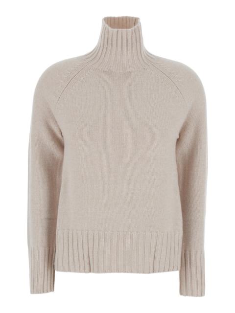 'S Max Mara S Max Mara Women 'S Maxmara Women 'Mantova' White Sweater With High Collar And Long Sleeves In Wool 