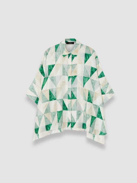 JOSEPH Arcole Marble Print Silk Shirt