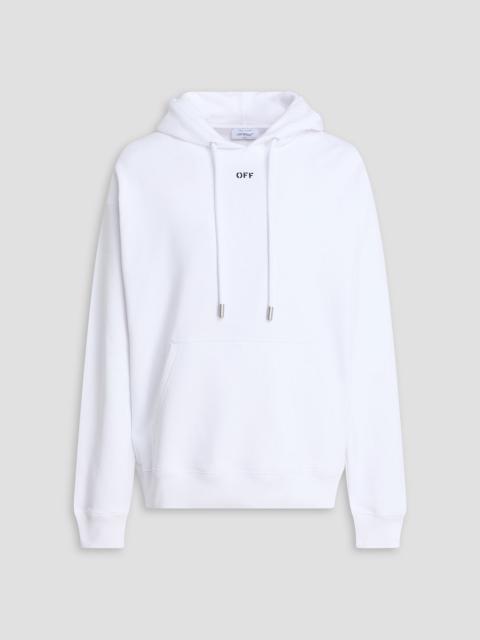 Off-White Arrow Skate printed French cotton-terry hoodie