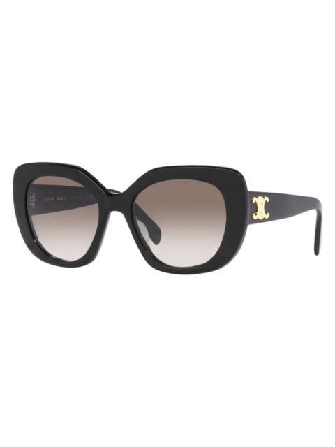 CELINE Celine Triomphe Brown Butterfly Ladies Sunglasses CL40226 01F 55