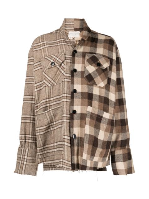Greg Lauren MIX-PRINT LONG-SLEEVE SHIRT