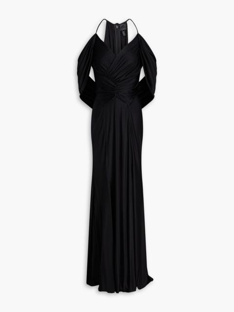 Other Designers Bernice draped satin-jersey gown