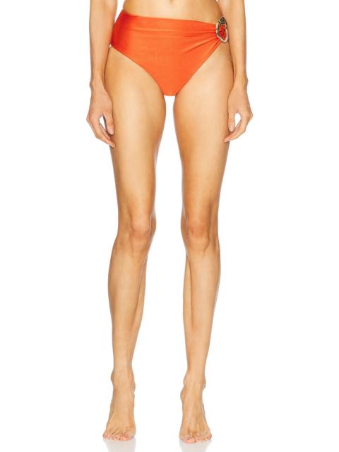 PatBO Jersey Sands Metallic Stone Bikini Bottom