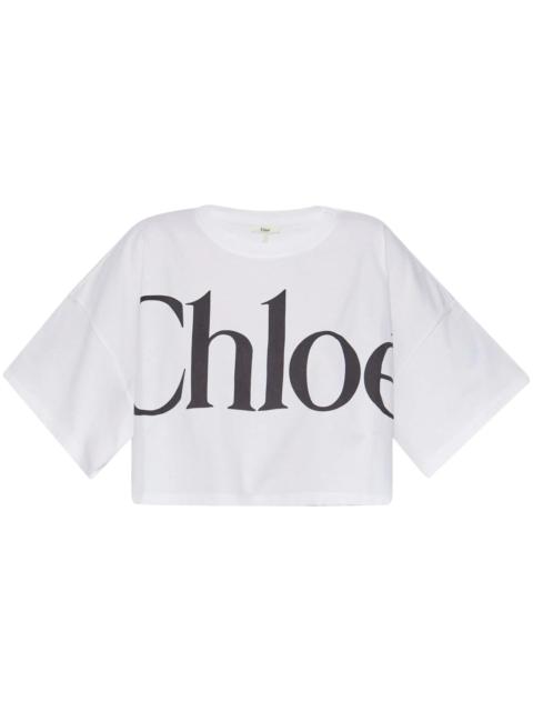 Chloé logo-print crop top