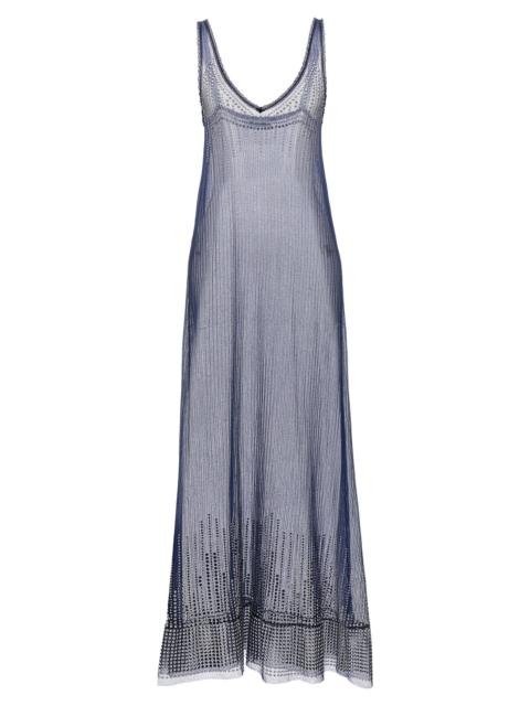 rabanne Studded Mesh Dress Dresses Blue