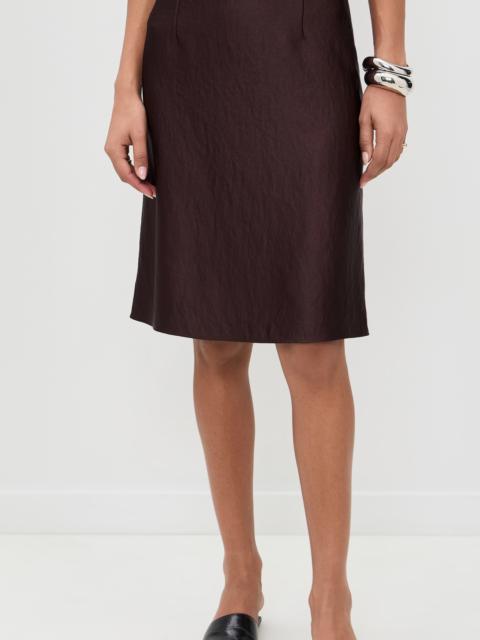 Vince Pebbled Satin Above Knee Skirt