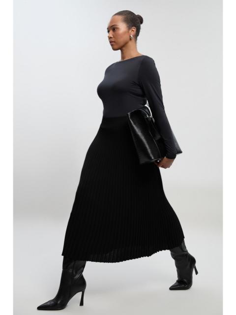 KAREN MILLEN Plus Size Contour Jersey Scoop Back Long Sleeve T-shirt