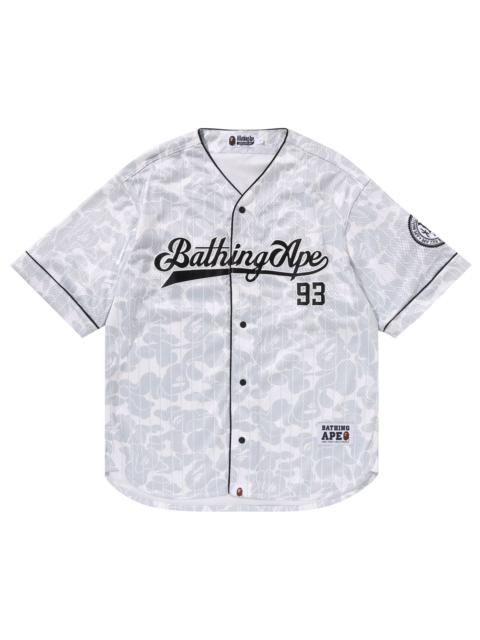 A BATHING APE® BAPE Camo Stripe Baseball Shirt 'Grey'