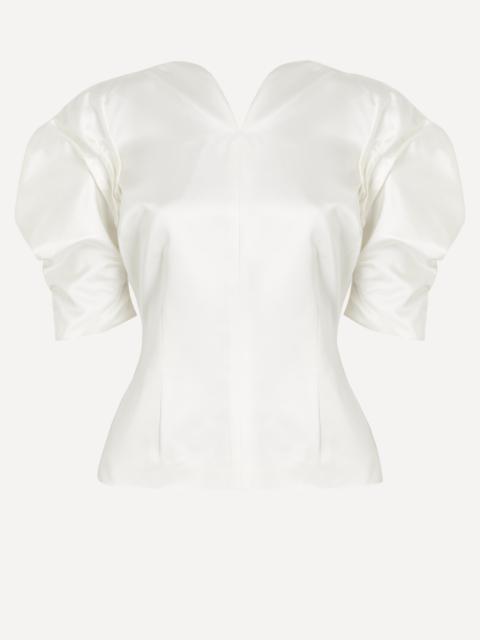 DESTREE Janet Ecru Puff-Sleeve Top