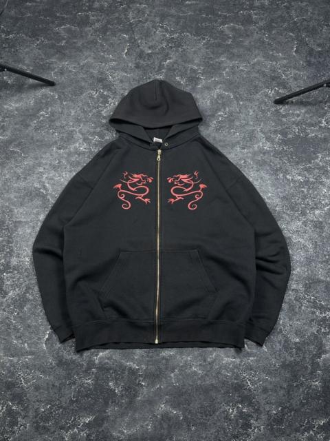 Other Designers Band Tees - Vintage 90s Sick Of It All Band Dragon Print Zip Hoodie