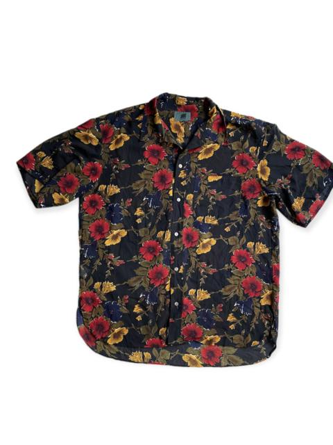 Jean Paul Gaultier Vintage 80’s JPG Floral Hawaii Sheer Mesh Shirt