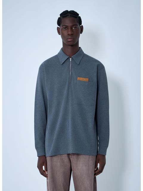 Bottega Veneta Bottega Veneta Men Double Cotton Melange Polo Shirt