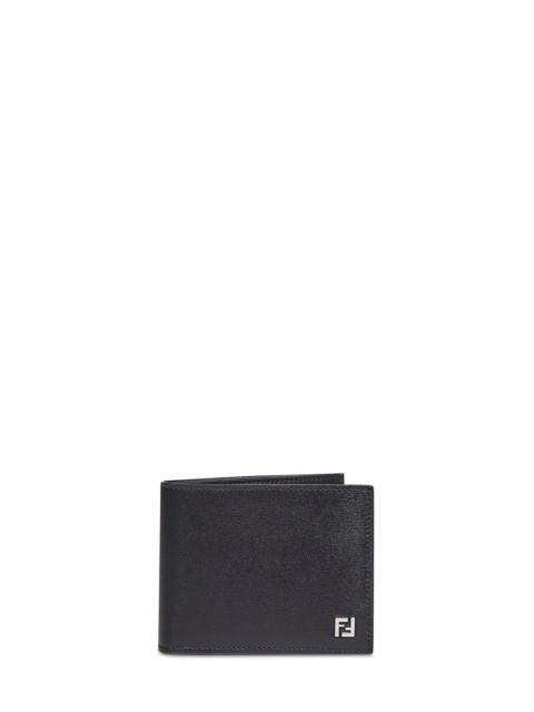 FENDI Fendi Men Black Squared Ff Bi-Fold Wallet
