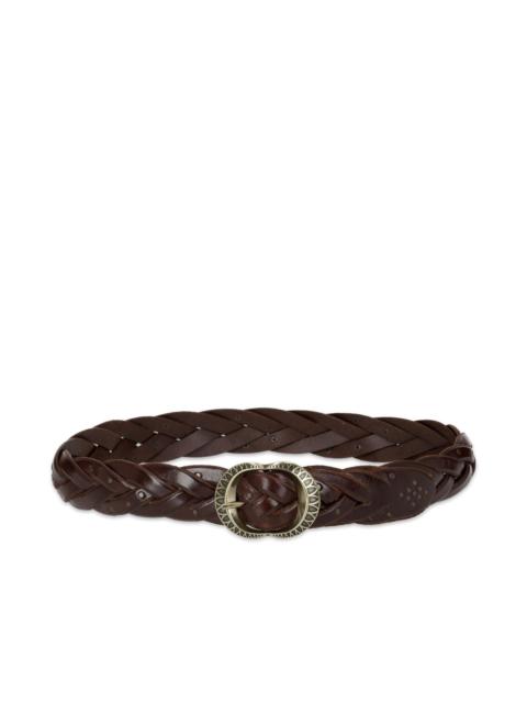 FORTELA Fortela Woven Leather Studded Belt at Nordstrom