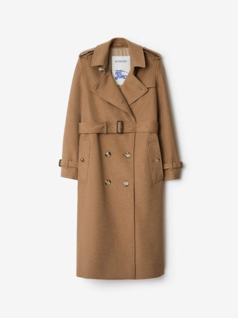 Burberry Long Cashmere Kensington Trench Coat