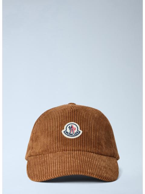 Moncler Moncler Women Corduroy Logo Cap