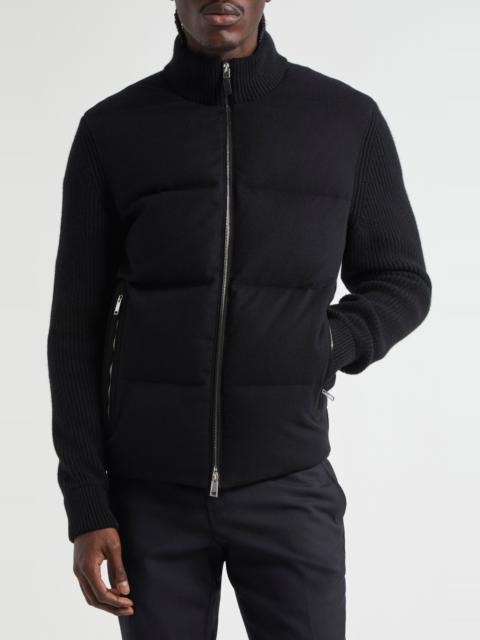 ZEGNA ZEGNA Oasi Cashmere Down Puffer Jacket in Black at Nordstrom