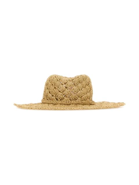 Valentino Raffia Valentino Garavani Escape Hat