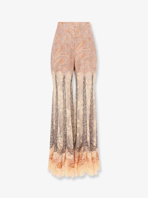 Zimmermann Zimmermann Valiant Panelled Flare Silk Trousers