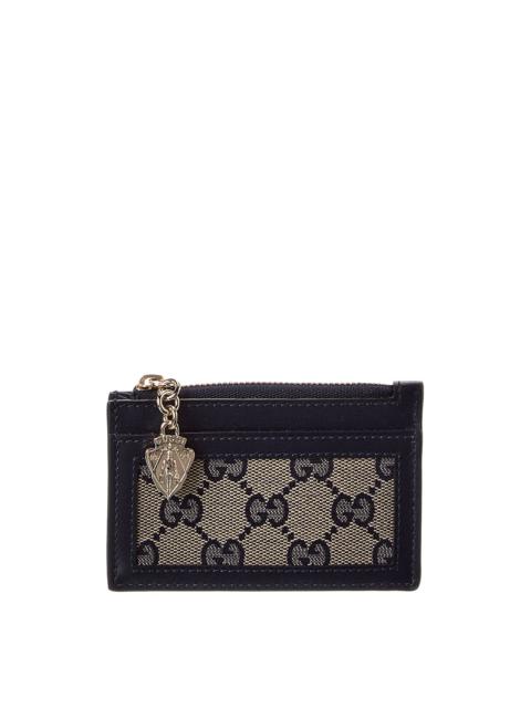 GUCCI Gucci Luce GG Canvas & Leather Card Case