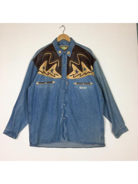 Other Designers Vintage Shooter Original Pearl Snap Button Western Shirt