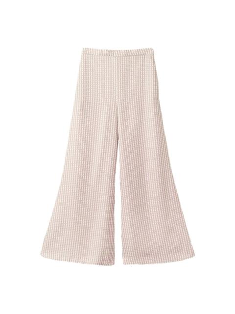 high-waist palazzo trousers