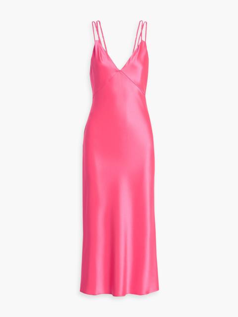Alice + Olivia Kiro satin midi dress