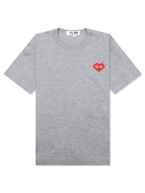Comme des Garçons PLAY COMME DES GARCONS PLAY X THE ARTIST INVADER WOMEN'S T-SHIRT - GREY