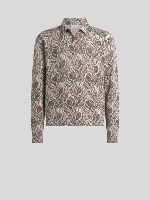 Etro WOOL JACQUARD SWEATER WITH FOLIAGE MOTIF