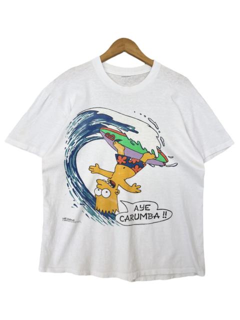 Vintage 90s Bard Simpson Cartoon Surf Graphic Made In Usa