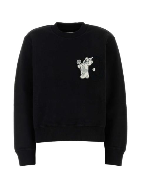 MM6 Maison Margiela Black Cotton Sweatshirt