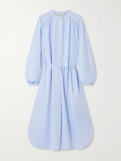 Loulou de Saison Vitti Oversized Belted Cotton-poplin Midi Dress